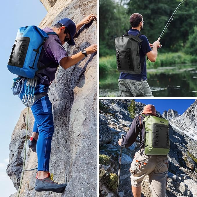 MIER Dry Bag Waterproof Backpack 30L Dry Sack Heavy Duty Roll-Top Closure for Kayaking, Beach, Boating, Swimming, Surfing