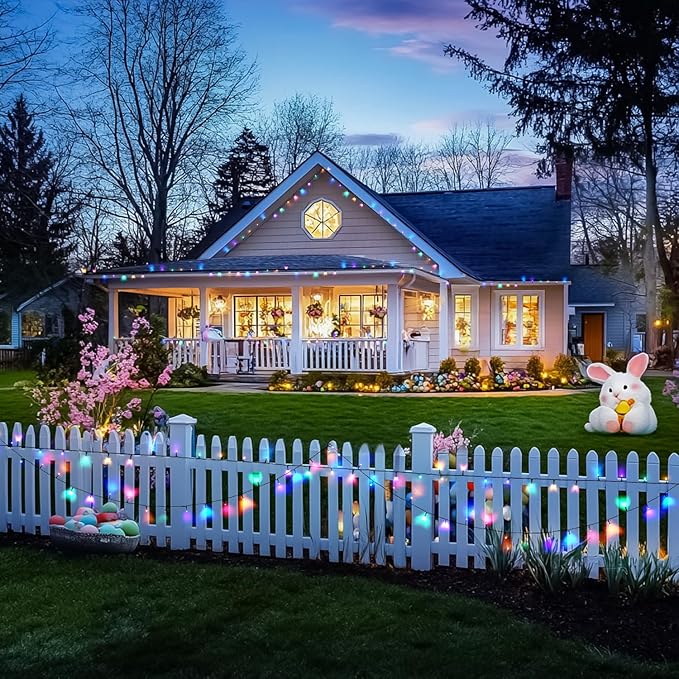 JMEXSUSS 2 Pack Solar String Lights Outdoor Waterproof, Total 400 LED 151FT Solar Christmas Lights Outdoor, 8 Modes Christmas Light for Outside Patio Yard Tree Decorations, Pastel Multicolor