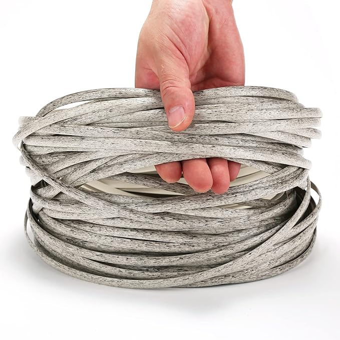 Lahpivieh 120 Ft Wicker Repair Kit, Plastic Wicker Material, Faux Rattan Replacement Supplies for Patio Furniture Sofa Chair Repair (Mottled Grey)