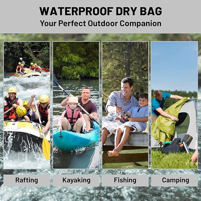 Waterproof Dry Bag,Roll Top Tropical Summer Watercolor Hibiscus Small Waterproof Backpack 5L/10L/20L Floating Lightweight Bags for Kayaking, Boating, Swimming Camping with Waterproof Phone Case