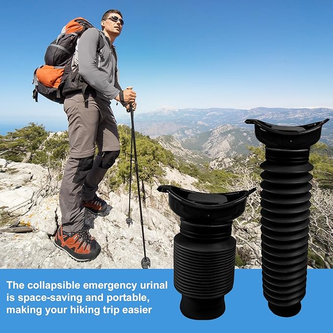 Pee Bottles for Men, Portable Urinal for Men, Collapsible Urine Bottle 750ML, Car Urinals for Men and Women, Emergency Urinal Shrinkable Pocket Toilet for Travel, Camping, Traffic Jam, Road Trips