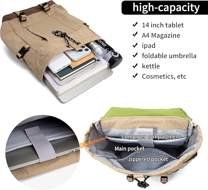 HUARIPOLYOutdoor backpack, lightweight waterproof casual daily bag, multifunctional travel drawstring bag