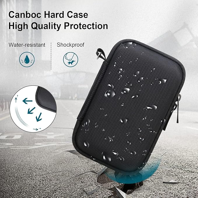Canboc Carrying Case for Kodak PIXPRO WPZ2 Rugged Waterproof Digital Camera, Underwater Photography Camera Bag, Mesh Pocket fits USB Cable, Battery, Adapter, Black (Case Only)