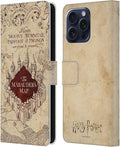 Head Case Designs Officially Licensed Harry Potter The Marauder's Map Prisoner of Azkaban II Leather Wallet Case Compatible with Apple iPhone 16 Pro Max