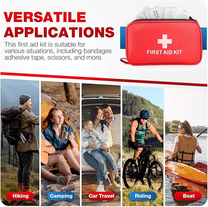 First Aid Kit 194 Piece Emergency Kits for Hiking Camping Trauma Kit for Boat Vehicle Compact Aid Kit for for Home Car Travel Outdoor Survival
