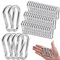 50Pack M5 Spring Snap Hooks Carabiner, 3/16" Heavy Duty Carabiner Clips Chain Quick Links Spring Safety Hook Connector for Dog Leash Backpack Hiking Fishing Bag Outdoor Travel