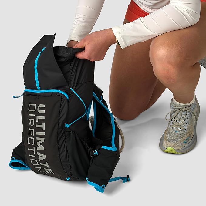 Ultimate Direction Adventure Vest | 17 Liter Capacity Hydration Pack for Running, Hiking & Fastpacking - Includes 2 Soft Flasks