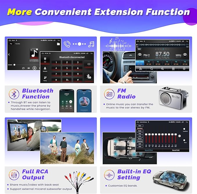 [4Core 64G] Android 15 Car Stereo for Jeep Compass Patriot 2007-2010, Hikity 9 Inch Touchscreen Compass Patriot Radio Wireless Carplay Android Auto GPS WiFi BT/EQ/FM/RDS Mirror Link SWC Backup Cam