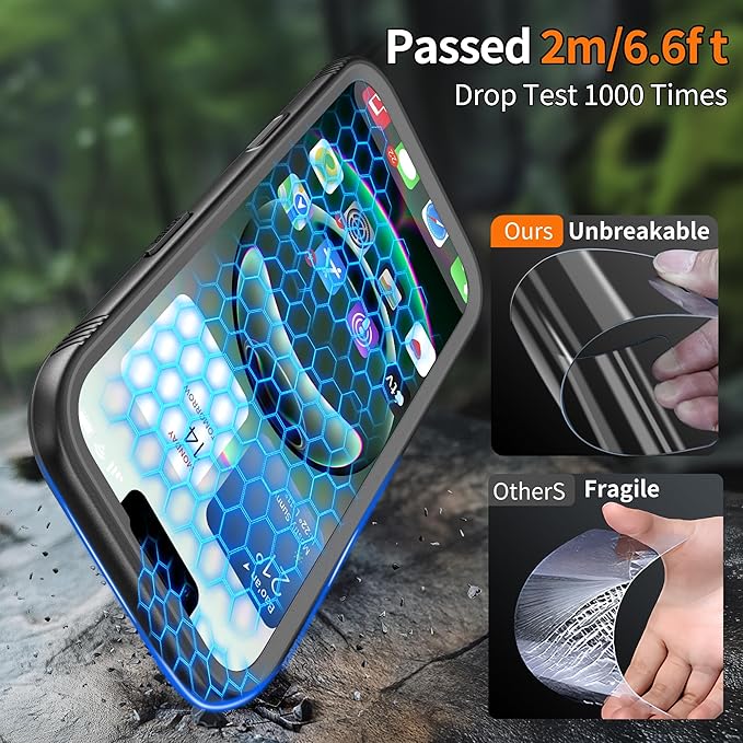 Cozycase TOP Waterproof Case for iPhone Air - Military Heavy Duty 360 Shockproof Full Body with Screen Camera Protector Double IP68 Water Dust Drop Proof Hard Rugged Tough Front Back Slim Cover