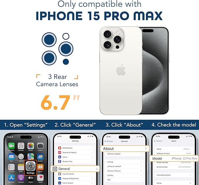 TIESZEN for iPhone 15 Pro Max Case, Compatible with MagSafe, Built-in Privacy Screen Protector and Camera Protection, Anti Spy Full Body Dustproof Shockproof Hard Phone Case 6.7", Sky Blue