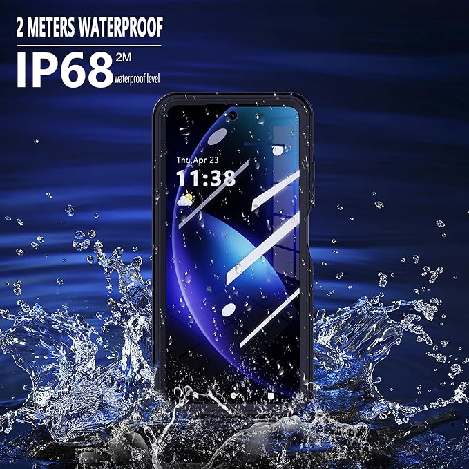 Lunivop Compatible with Motorola Moto G 2026/2025 Case 6.7'' Waterproof Dustproof【IP68 Underwater】 Diving Clear Built-in Screen Protection Lanyard 【Military Grade Full Body】 for Moto G 2026/2025