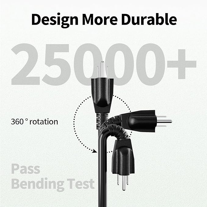 12 Pack Short Extension Cord 1 Foot Black, 16/3 Gauge Indoor Power Extension Cable, 13A 125V 1625W 16AWG, 3 Prong Outlet Saver NEMA 5-15P to NEMA 5-15R, ETL Listed POWGRN