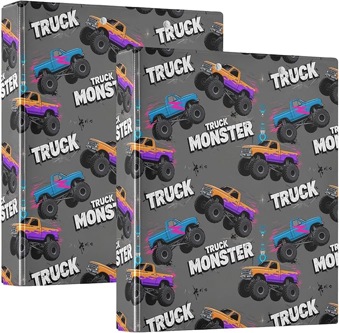 Wamika Monster Truck Boys Backpack Racing Cars School Backpacks Kid Girl Preschool Book Bag