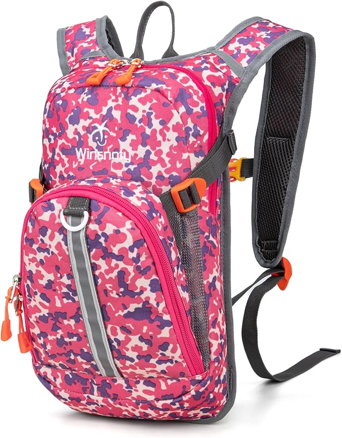 Kids Hydration Backpack, Water Hiking Backpack for Boys or Girls with 1.5L Reservoir Bladder