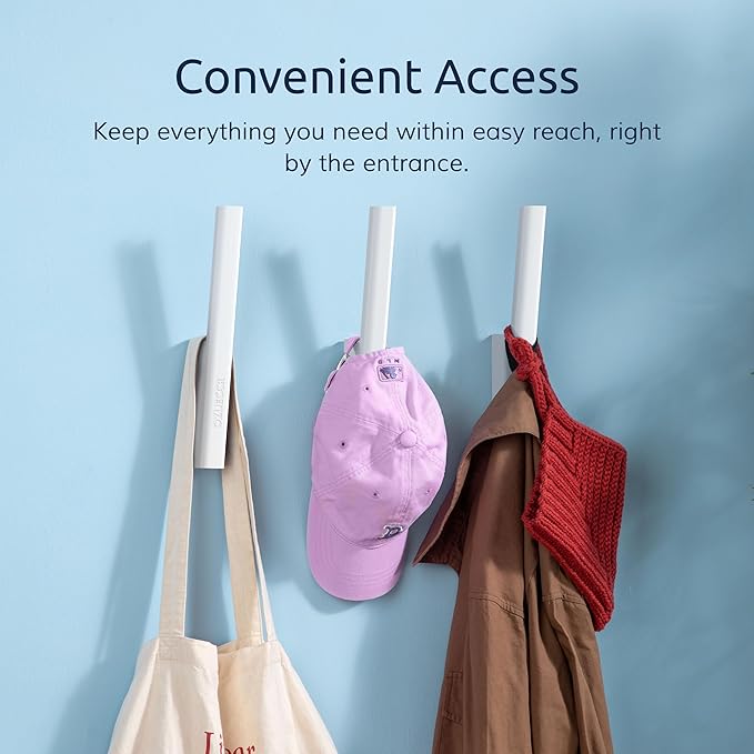 Ozueccr Hat Hook for Baseball Caps – Wall Mounted Vertical Hat Holder, Multi-Purpose Wall Hook, Closet Cap Organizer, Sturdy Compact, Easy to Install