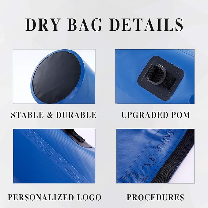 IDRYBAG Dry Bag for Kayaking Waterproof 2L/5L/10L/15L/20L, Small Dry Sack Waterproof Bag for Boating