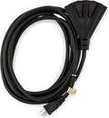 Holiday Lighting Outlet 15-Foot Black Extension Cord, 3-Prong Indoor & Outdoor Splitter, Perfect for Landscape Lighting