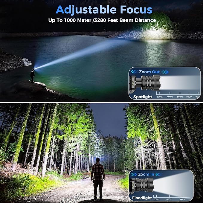 Curtsod Rechargeable LED Headlamp 2-Pack - 3500 Lumens Super Bright with Motion Sensor & 90° Rotation - Waterproof Headlight for Camping, Hiking, Running - 3 Light Modes