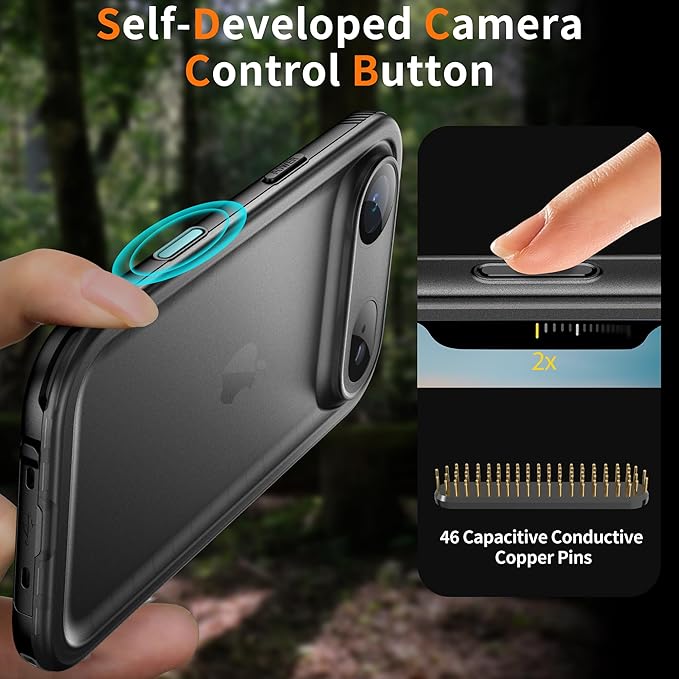 Cozycase TOP Waterproof Case for iPhone Air - Military Heavy Duty 360 Shockproof Full Body with Screen Camera Protector Double IP68 Water Dust Drop Proof Hard Rugged Tough Front Back Slim Cover