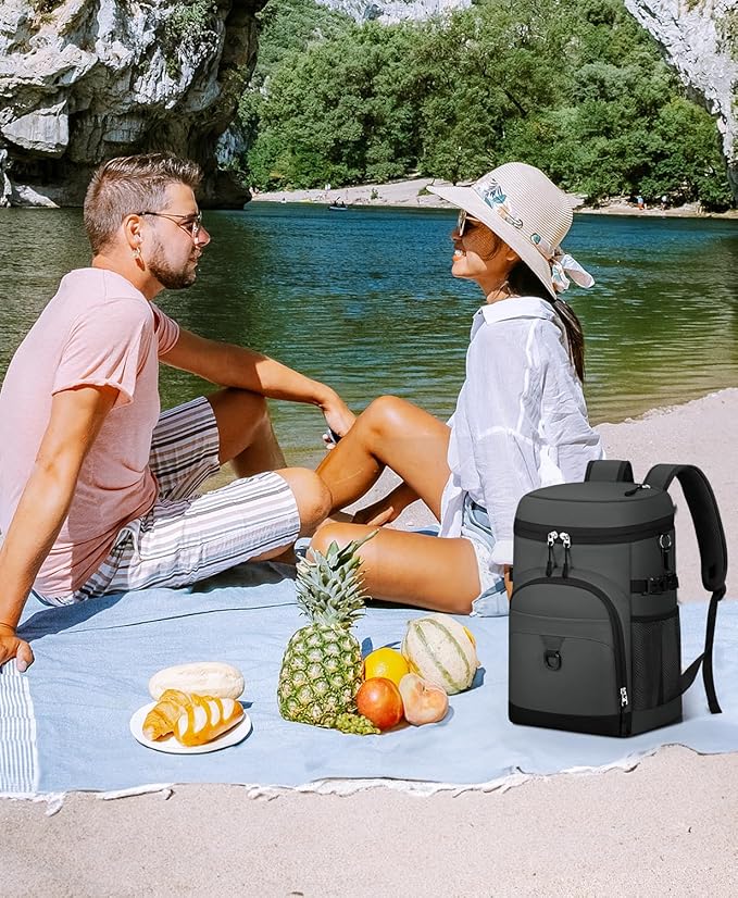 Cooler Backpack, 22L Waterproof Soft Backpack Coolers Leak Proof Beach Backpack Insulated Picnic Lunch Bag for Fishing Camping,Beach,Hiking,Travel