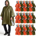 Tellegloww Emergency Ponchos with Polyester Film Blanket Liner Waterproof Windproof Thermal Survival Blanket Rain Ponchos