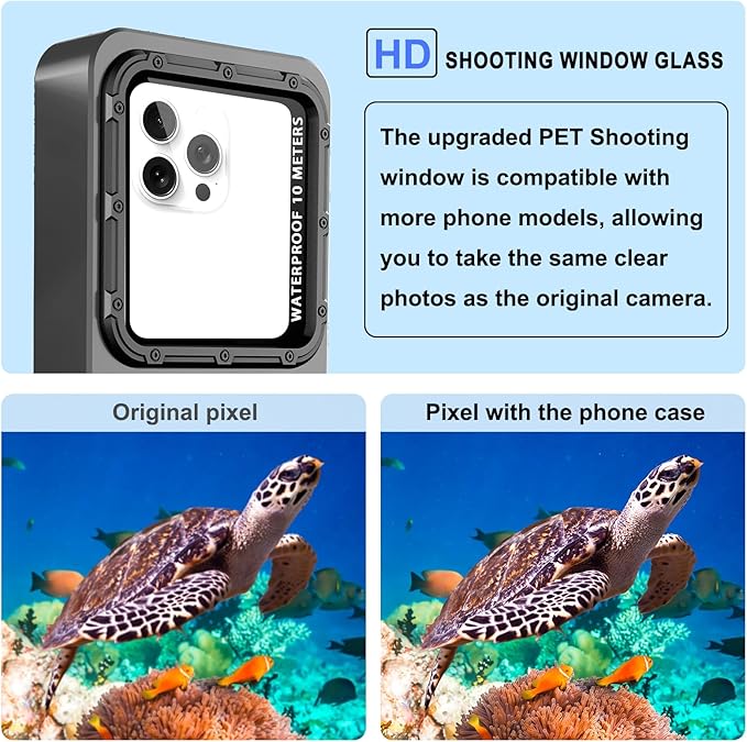 2026 Diving Snorkeling Phone Case for iPhone 17/16/15/14/13/12/11 Pro Max/XS/X Samsung Galaxy S26/S25/S24 Professional Scuba Dive Waterproof Underwater Photo Video Cover (4TH Gen, Gray)