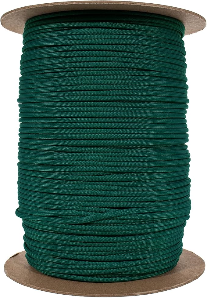 Paracord Planet Solid Color 550lb Paracord – 7 Strand Type III Nylon Cord for Indoor and Outdoor Tasks – Teal (100 ft)