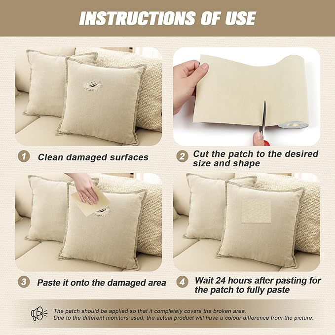 OAZ 16 x 79 inch Canvas Repair Patches Canvas Fabric Patch Self-Adhesive Fabric Repair Tape Waterproof Outdoor Gear Patch Kit for Boat Cover Awning Sofa Chair Couch Tent Bag (Black)