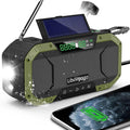 Emergency Radio Waterproof Bluetooth Speaker,Portable AM FM Radio with Flashlight,Reading Lamp,Hand Crank NOAA Weather Radio with Solar Panel,5000mAh/18500mWh Cell Phone Charger,Emergency Survival Kit