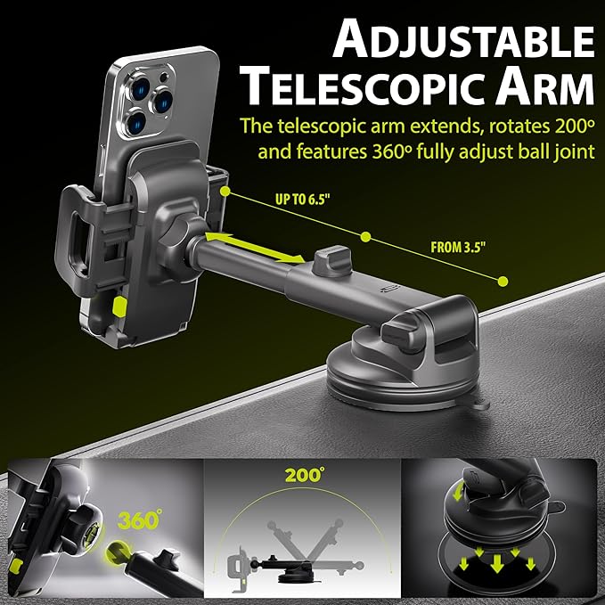 Bracketron TripGrip Series Cell Phone Mount Phone Holder for Car Dashboard Windshield Vent Expandable