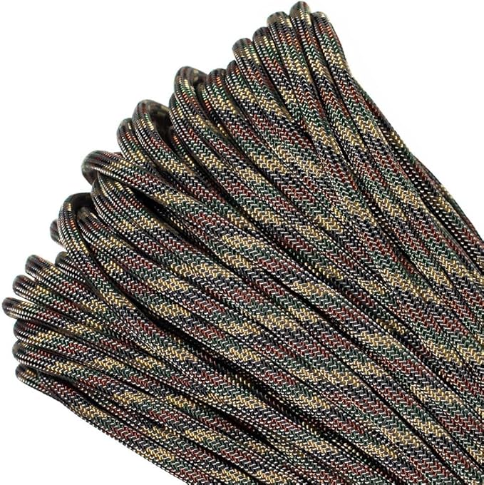 Paracord Planet 550lb Commercial Grade Paracord – 7 Strand Type III Nylon Parachute Cord Hanks for Hiking, Camping, and Fishing – 30+ Colors and Lengths of 50' and 100'
