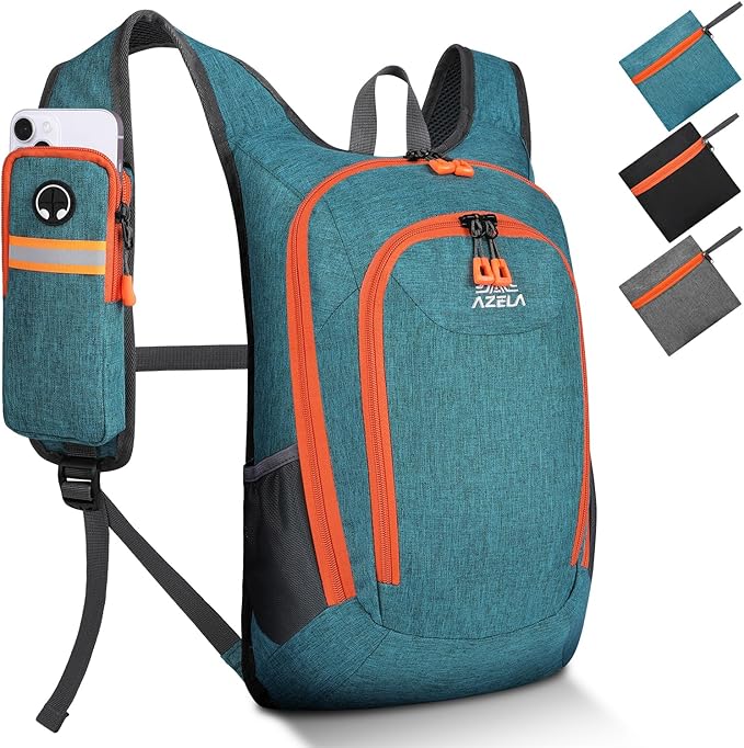 Esup 15L Small Hiking Backpack Foldable Lightweight Travel Day Pack Packable Camping Backpack for Women Men (Green)