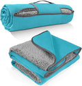 Tirrinia Waterproof Outdoor Blanket with Sherpa Lining, Windproof Triple Layers Warm Comfy Foldable for Camping Stadium, Beach, Picnic, Grass, Concerts, Car, Dog, 51''X 59'' & 59''X 80''