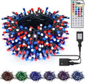 HOME LIGHTING 66ft Christmas Decorative Mini Lights, 200 LED RGB Changing 8 Functional Green Wire Fairy Halloween Lights with Remote Timer, Plug in Indoor Outdoor Xmas Wedding Party Decor