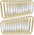 24pc Aluminum Carabiner Clip D Ring, Keychain Spring Hook,Small Carabiners Set for Outdoor Camping Fishing Hiking Car