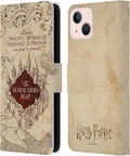 Head Case Designs Officially Licensed Harry Potter The Marauder's Map Prisoner of Azkaban II Leather Wallet Case Compatible with Apple iPhone 13