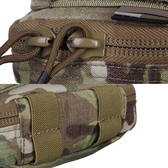 ADMIN Muti-Purpose Tactical Map Bag - MOLLE Compatible with Quick-Access Outer Compartment EDC Organizer