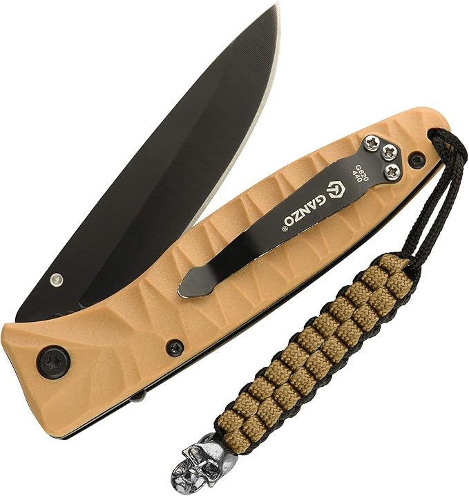 M-Tac Skull Knife Lanyard with Bead – Paracord Lanyard for Knives & EDC – Tactical Knife Fob Pull Cord – Durable Paracord