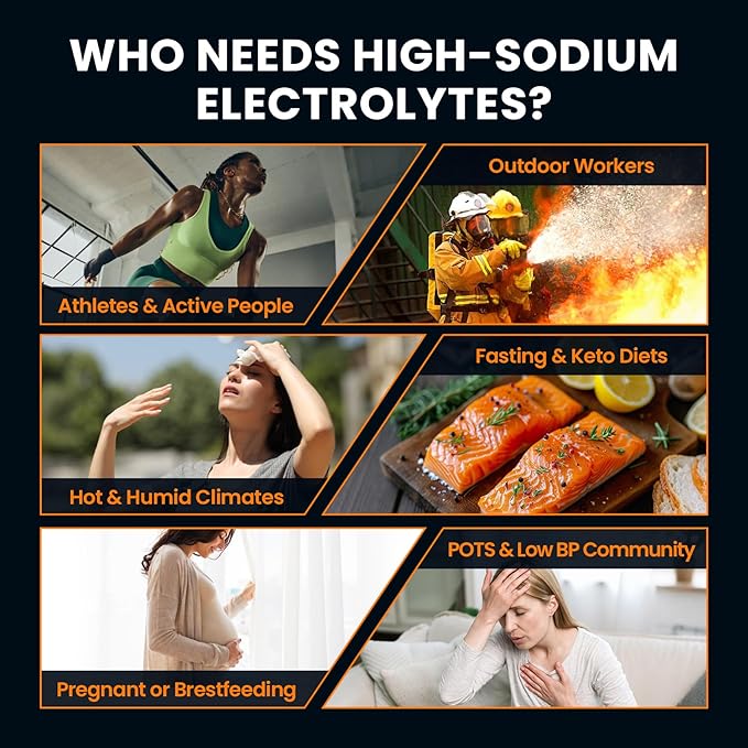 Venture Pal High Sodium Electrolyte Powder Packets | Sugar Free Hydration Drink Mix with Sodium, Potassium, Magnesium & Vitamins | Zero Calorie | Keto, Vegan & Paleo Friendly | 30 Sticks