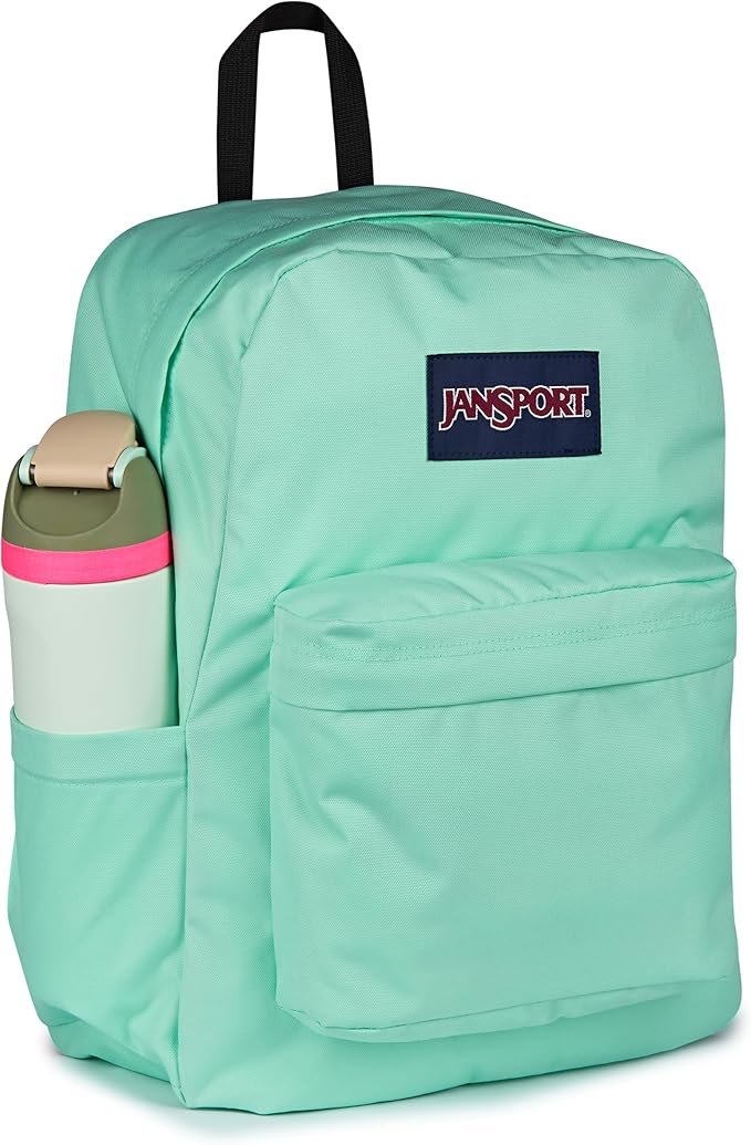 JanSport SuperBreak Plus Backpack with Padded 15-inch Laptop Sleeve and Integrated Bottle Pocket - Spacious and Durable Daypack for Work and Travel - Magic Mint