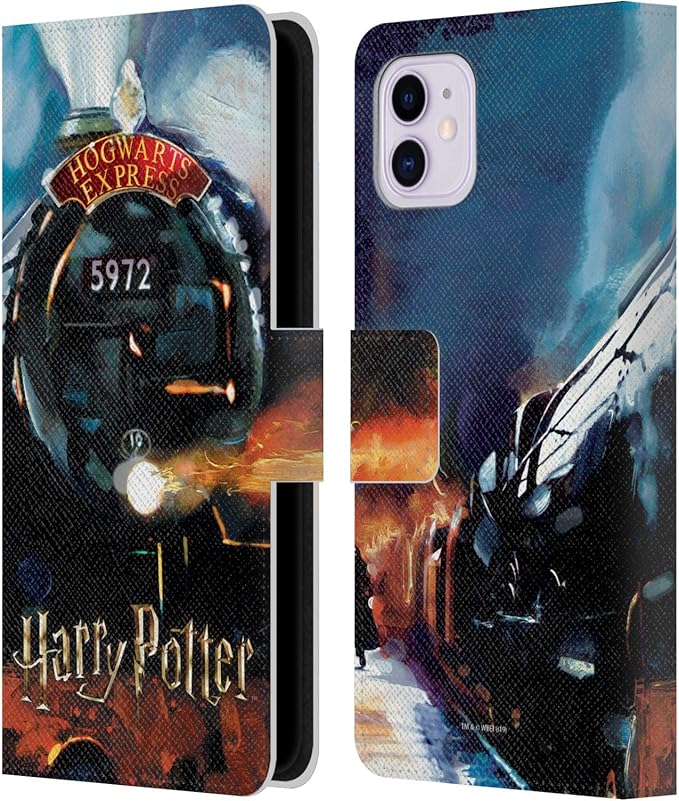 Head Case Designs Officially Licensed Harry Potter Hogwarts Express Prisoner of Azkaban II Leather Wallet Case Compatible with Apple iPhone 11