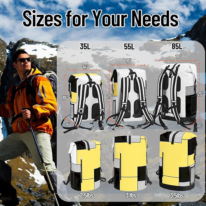 Dry Bag Waterproof Backpack for Women Men, 5L Small Roll Top Lightweight Dry Storage Bag Backpack with Phone Case for Kayaking Paddle Board Camping Travel Swimming Boating Beach