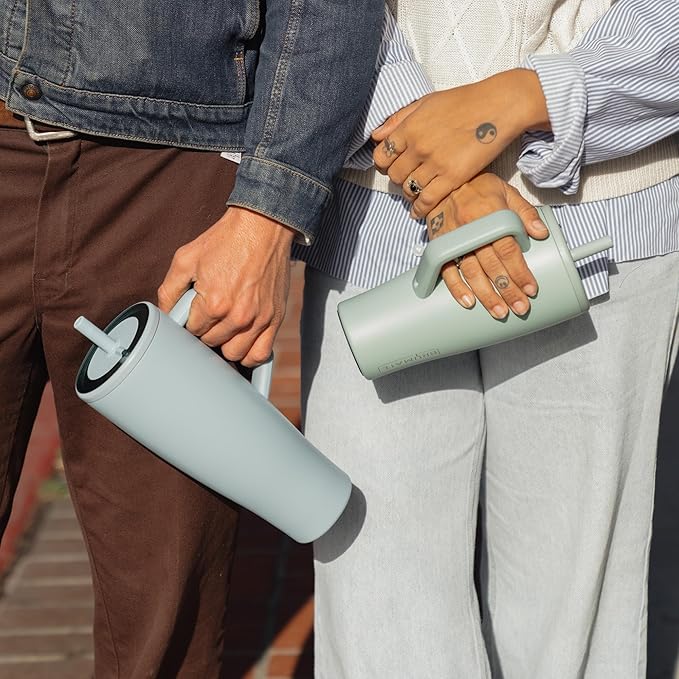 BrüMate Era 40 oz Tumbler with Handle and Straw | 100% Leakproof Insulated Water Bottle Tumbler with Lid and Flexible SoftSip Straw | Made of Stainless Steel | Cup Holder Friendly | 40oz (Rose Taupe)