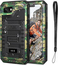 Mitywah Waterproof Case for iPhone 16e and for iPhone 17e, Shockproof Heavy Duty Case with Built-in Screen Protector, Underwater Full Body Protective Metal Case 6.1 inch, Camouflage