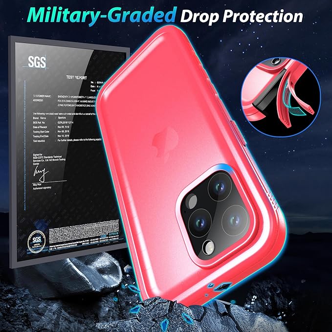 SPORTLINK for iPhone 15 Pro Case - IP68 Waterproof Military Protective Full Body Heavy Duty Shockproof 360 Sealed Dustproof with Camera Screen Protector Phone Cover for i Phone 15 Pro 6.1" Pink