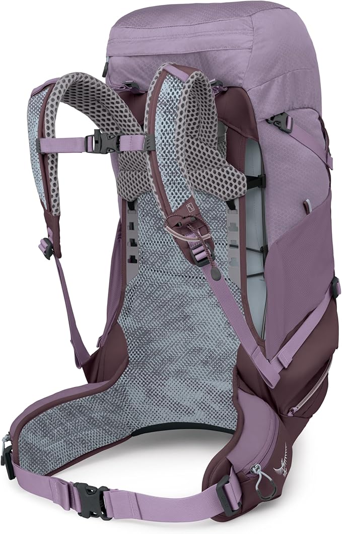 Osprey Sirrus 36L Women's Hiking Backpack - Lightweight Backpacking Pack with Waterproof Raincover - Camping Bag, Purple Dusk