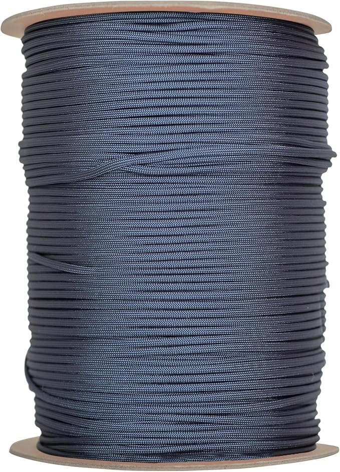 The Paracord Store | Type III 550 Paracord - 250 FT Spool, Navy Blue | Heavy Duty 7 Strand Tactical Paracord - USA Made Nylon Outdoor Parachute Cord for Camping, Fishing & More - Survival Cord
