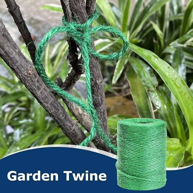 Vanhench 805ft Garden Twine for Gardening Climbing Plants Ties, Strong Natural Tomato String Outdoor Floristry Hanging Planter Basket, Christmas Arts & Crafts, Greenhouse Accessories Supplies (Green)