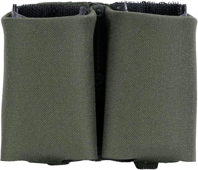 Double Pistol Magazine Pouch, Black, High-Strength Laminate Material, MOLLE Compatible, Magazine Retention System