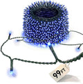 LitHome 99FT 300 LED String Lights Outdoor Indoor, 8 Modes Waterproof Christmas String Lights with Timer & Memory Function, Outdoor Christmas Lights Green Wire for Xmas Tree Party Garden, Blue